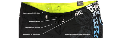 Hawaiian Island Creations (HIC) 21" Kanaha 8 Way Stretch Boardshorts